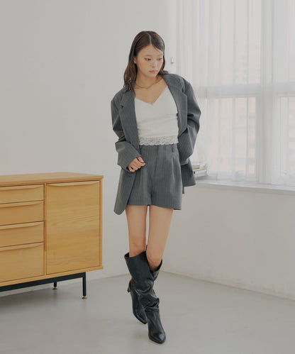 【Chico】前褶短褲