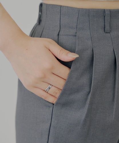 【Chico】前褶短褲