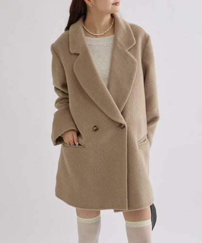 毛邊雙排扣西裝外套