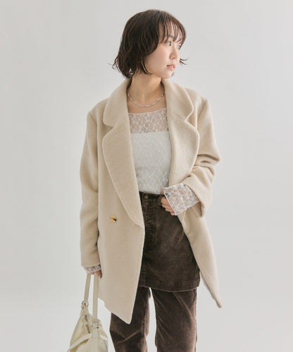 毛邊雙排扣西裝外套