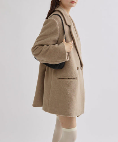 毛邊雙排扣西裝外套