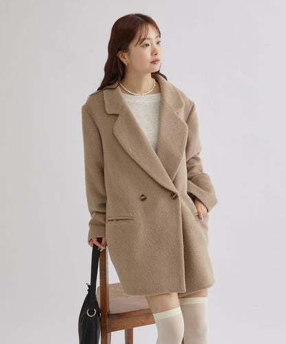 毛邊雙排扣西裝外套