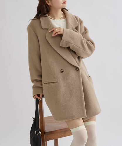 毛邊雙排扣西裝外套