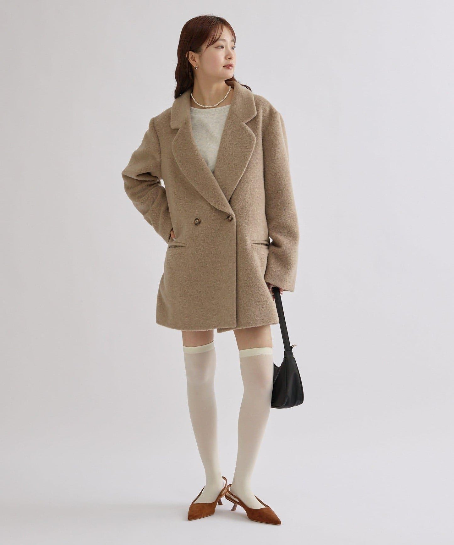 毛邊雙排扣西裝外套