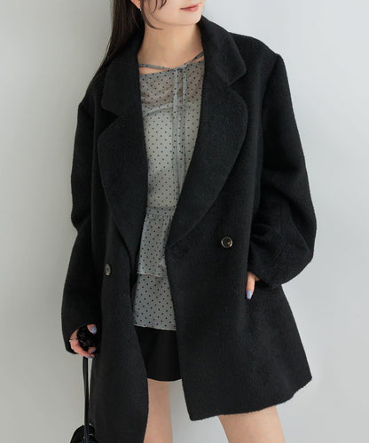 毛邊雙排扣西裝外套