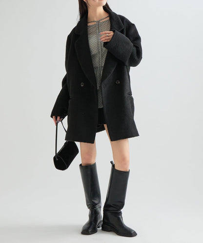 毛邊雙排扣西裝外套