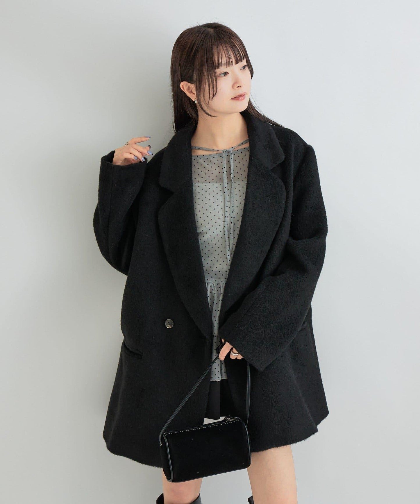 毛邊雙排扣西裝外套