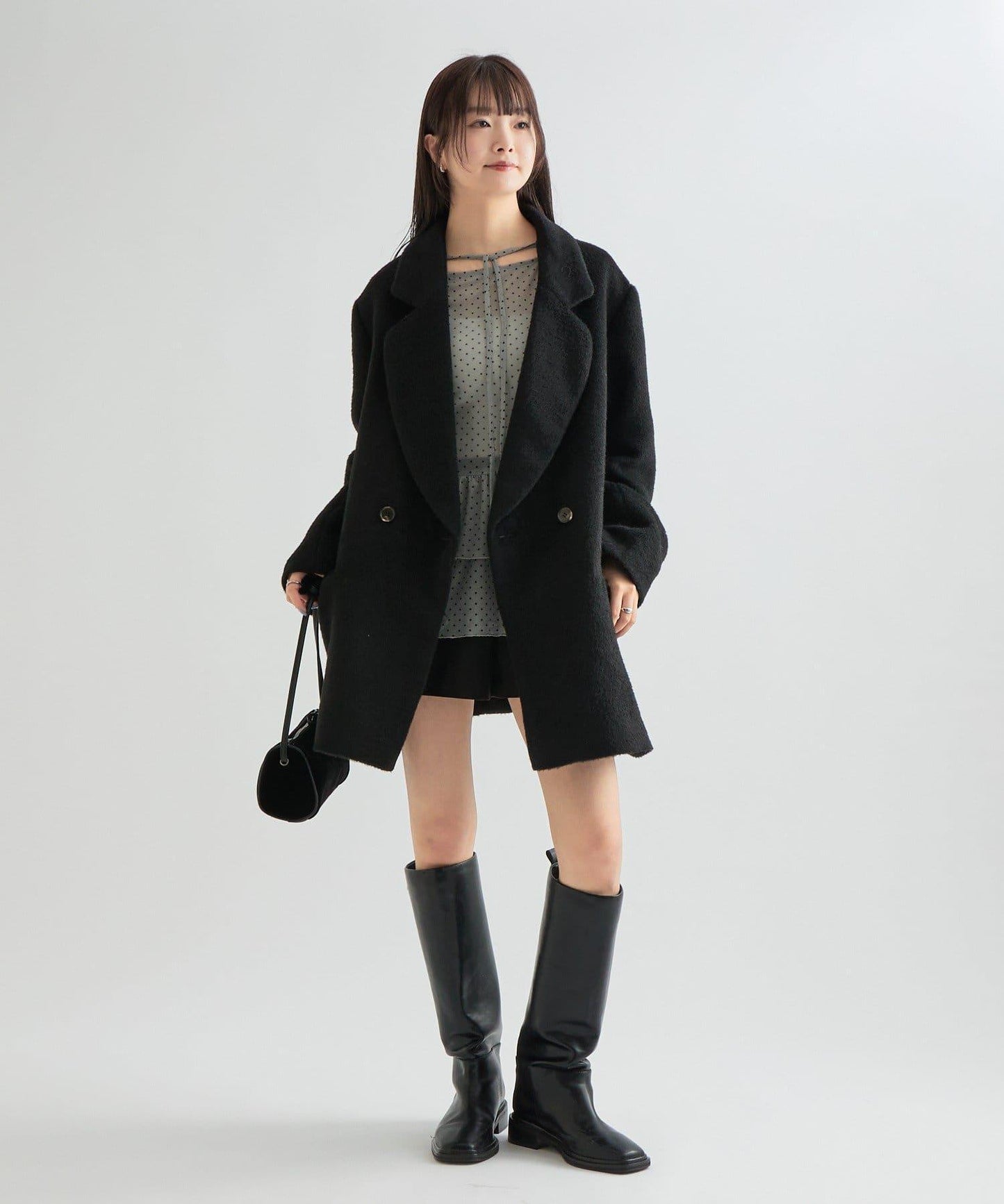 毛邊雙排扣西裝外套