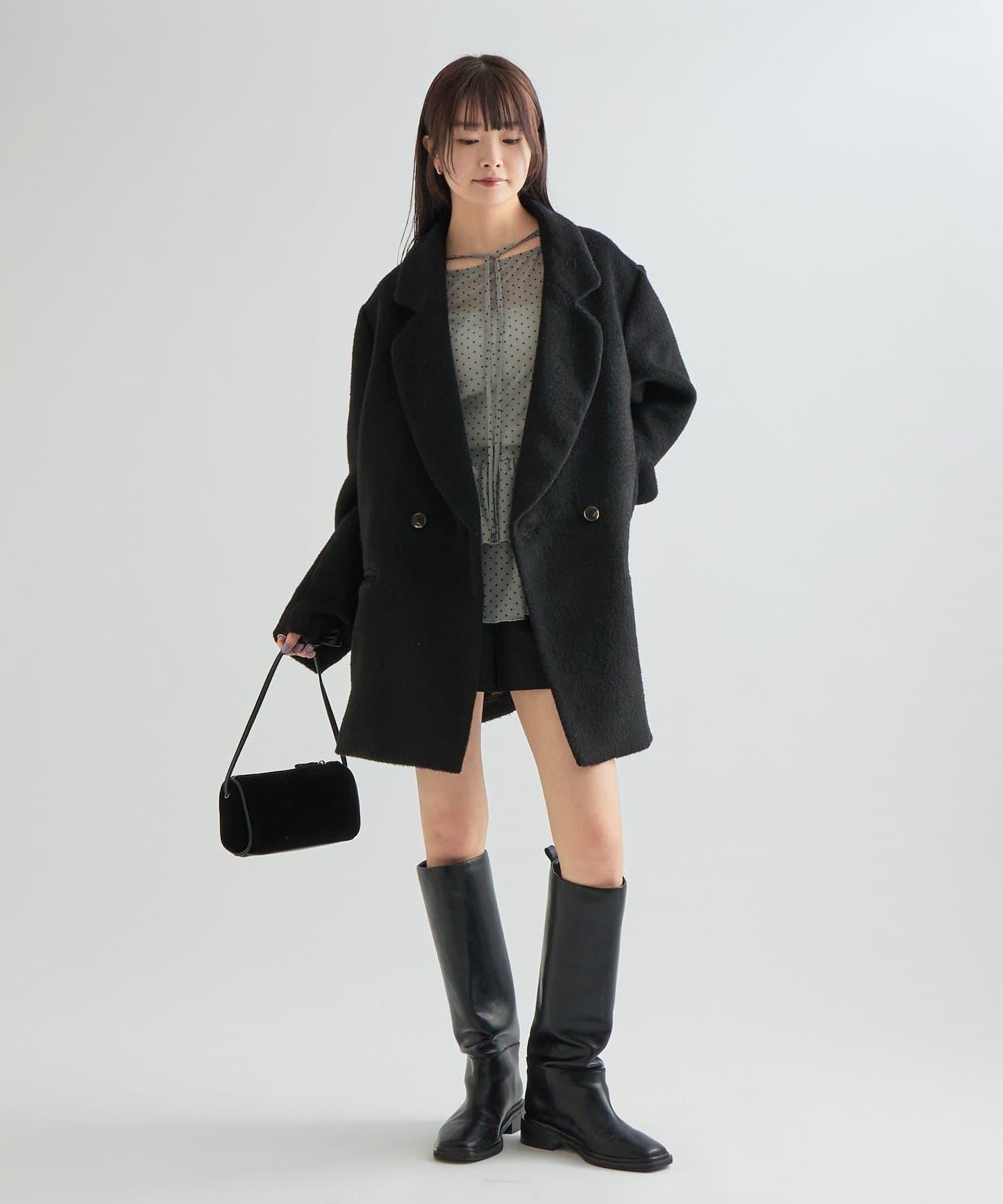 毛邊雙排扣西裝外套