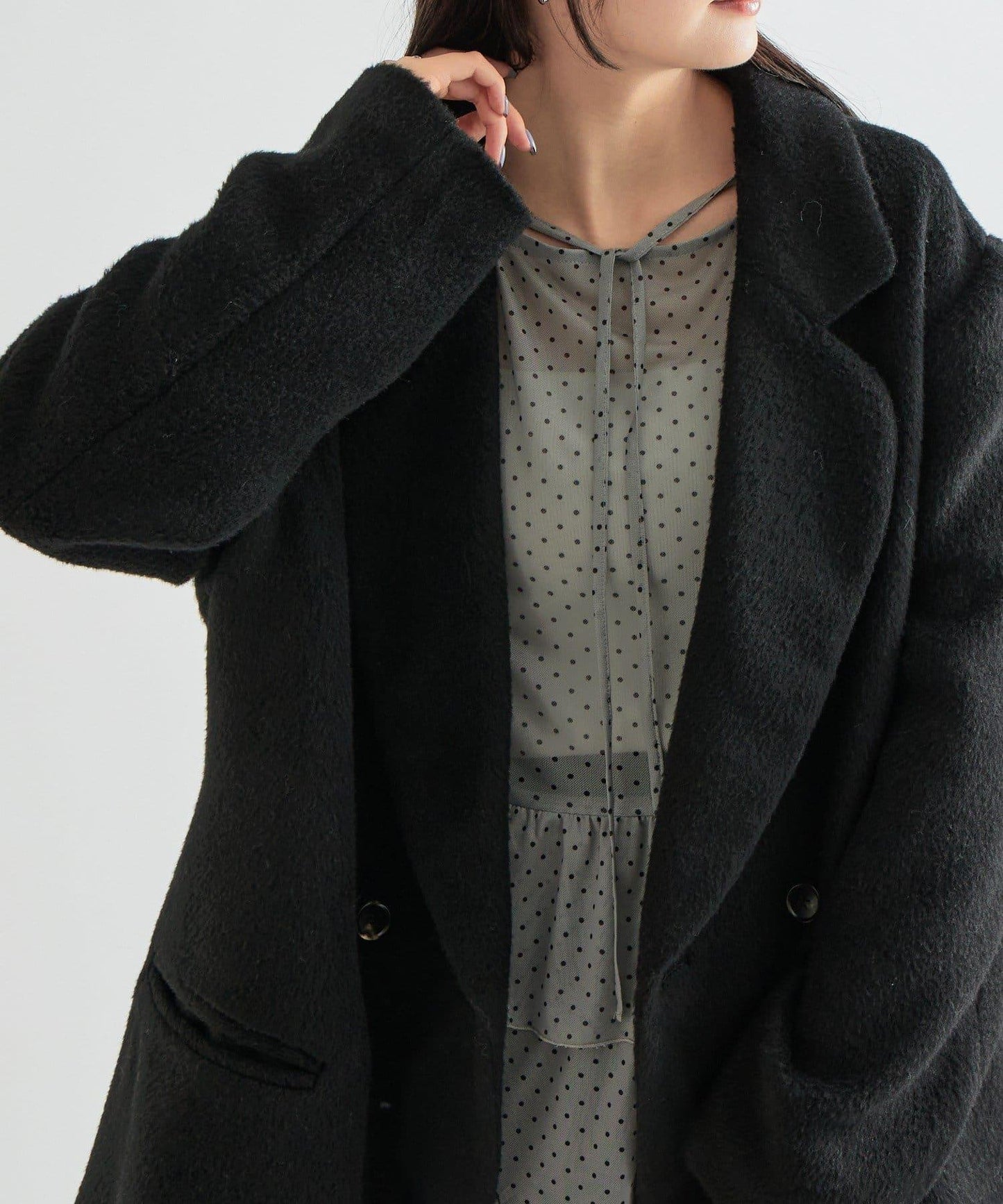 毛邊雙排扣西裝外套