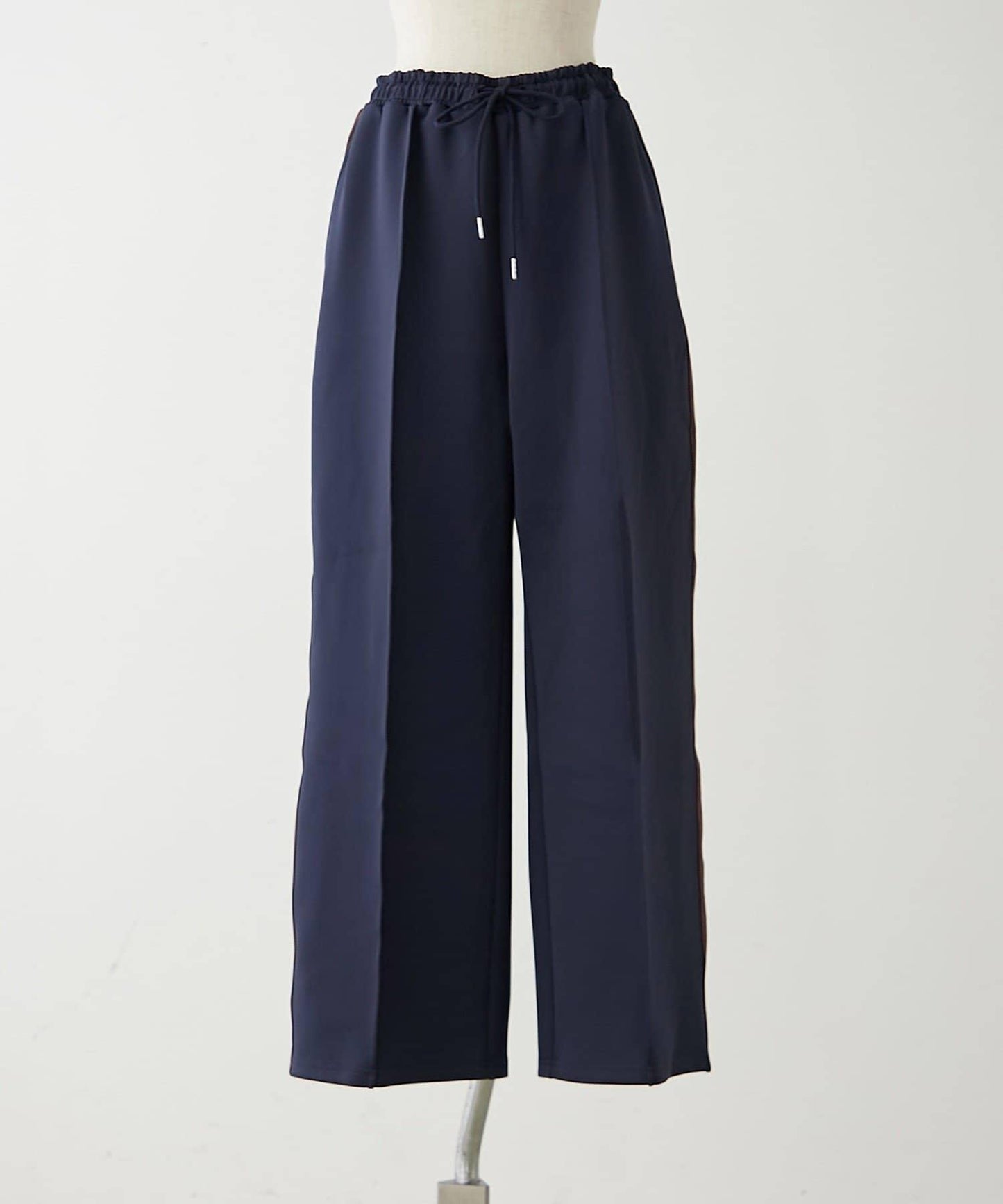 【NUNIFE】顯瘦線條休閒褲