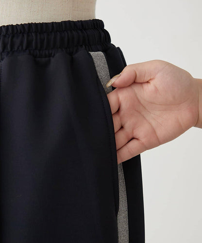 【NUNIFE】顯瘦線條休閒褲