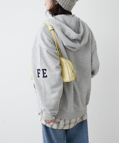 【NUNIFE】【可選2種長度】大字母印花連帽衛衣