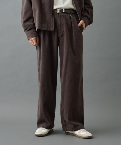 【AW/可成套搭配】生物酶處理磨毛斜紋長褲