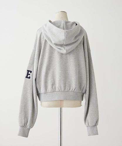 【NUNIFE】【可選2種長度】大字母印花連帽衛衣