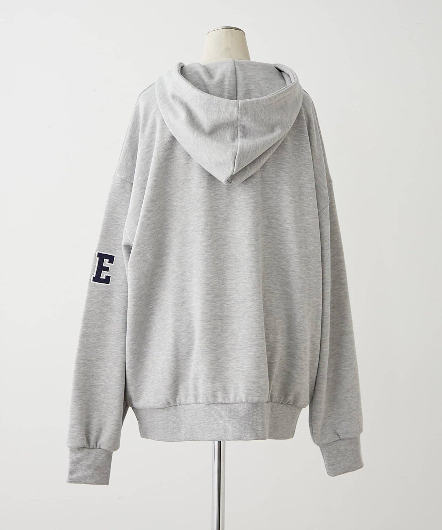 【NUNIFE】【可選2種長度】大字母印花連帽衛衣