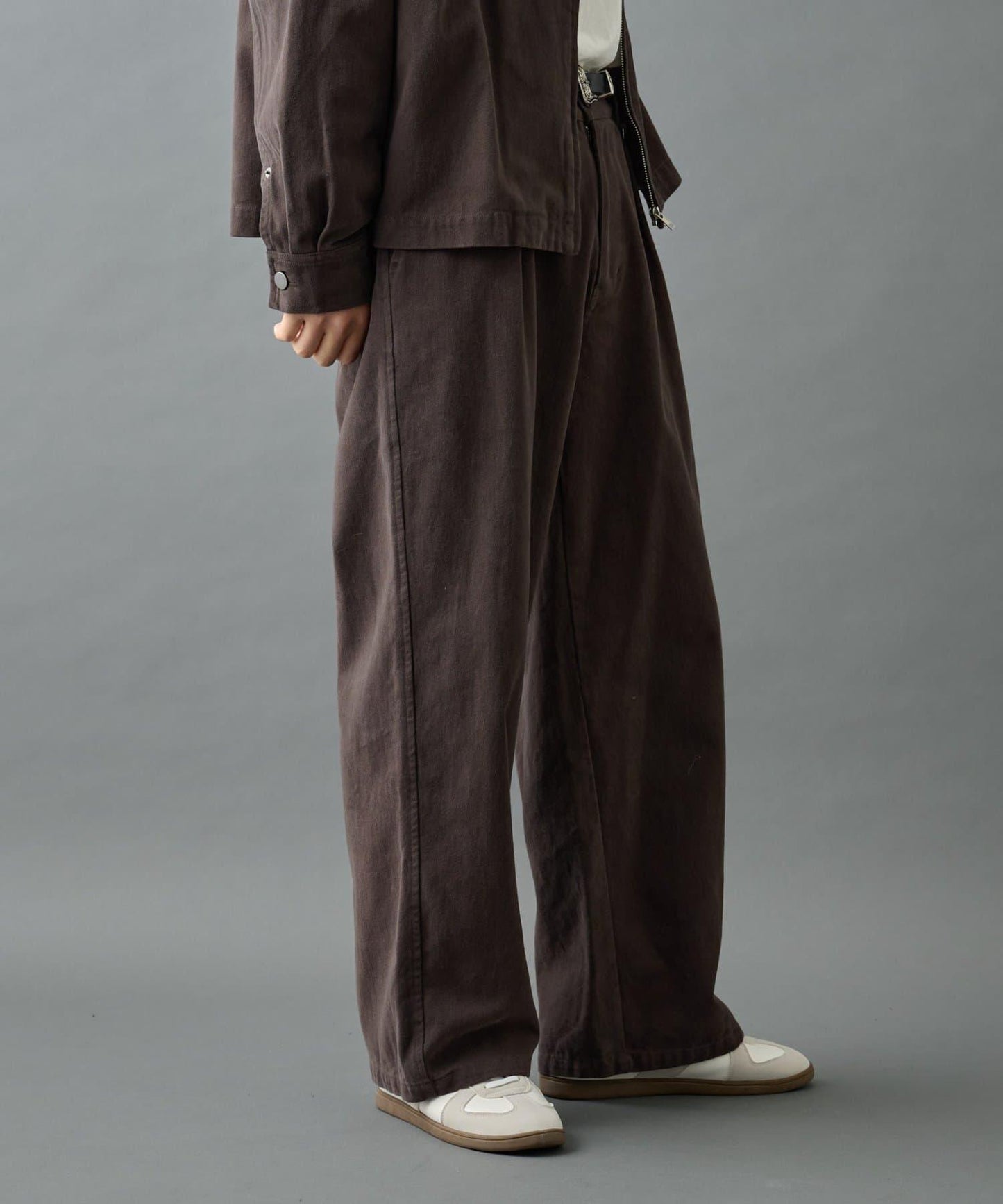 【AW/可成套搭配】生物酶處理磨毛斜紋長褲