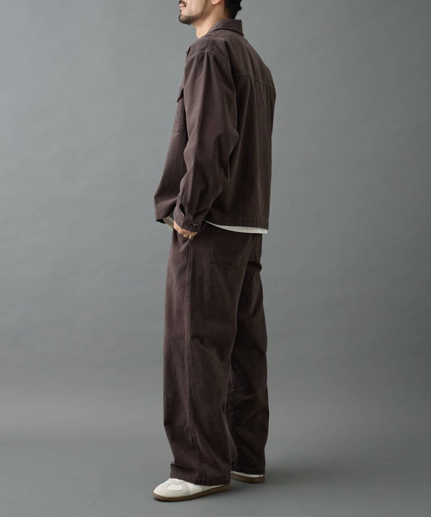 【AW/可成套搭配】生物酶處理磨毛斜紋長褲