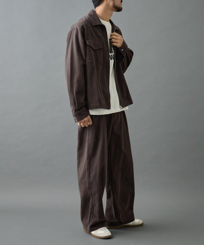 【AW/可成套搭配】生物酶處理磨毛斜紋長褲