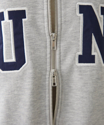 【NUNIFE】【可選2種長度】大字母印花連帽衛衣