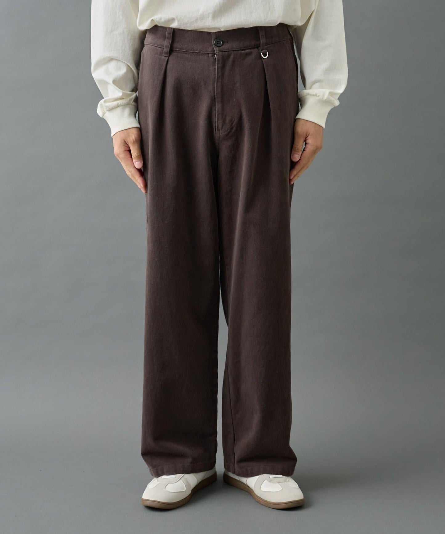 【AW/可成套搭配】生物酶處理磨毛斜紋長褲