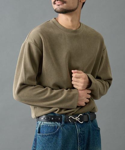 【AW】剪裁絨面套頭衫