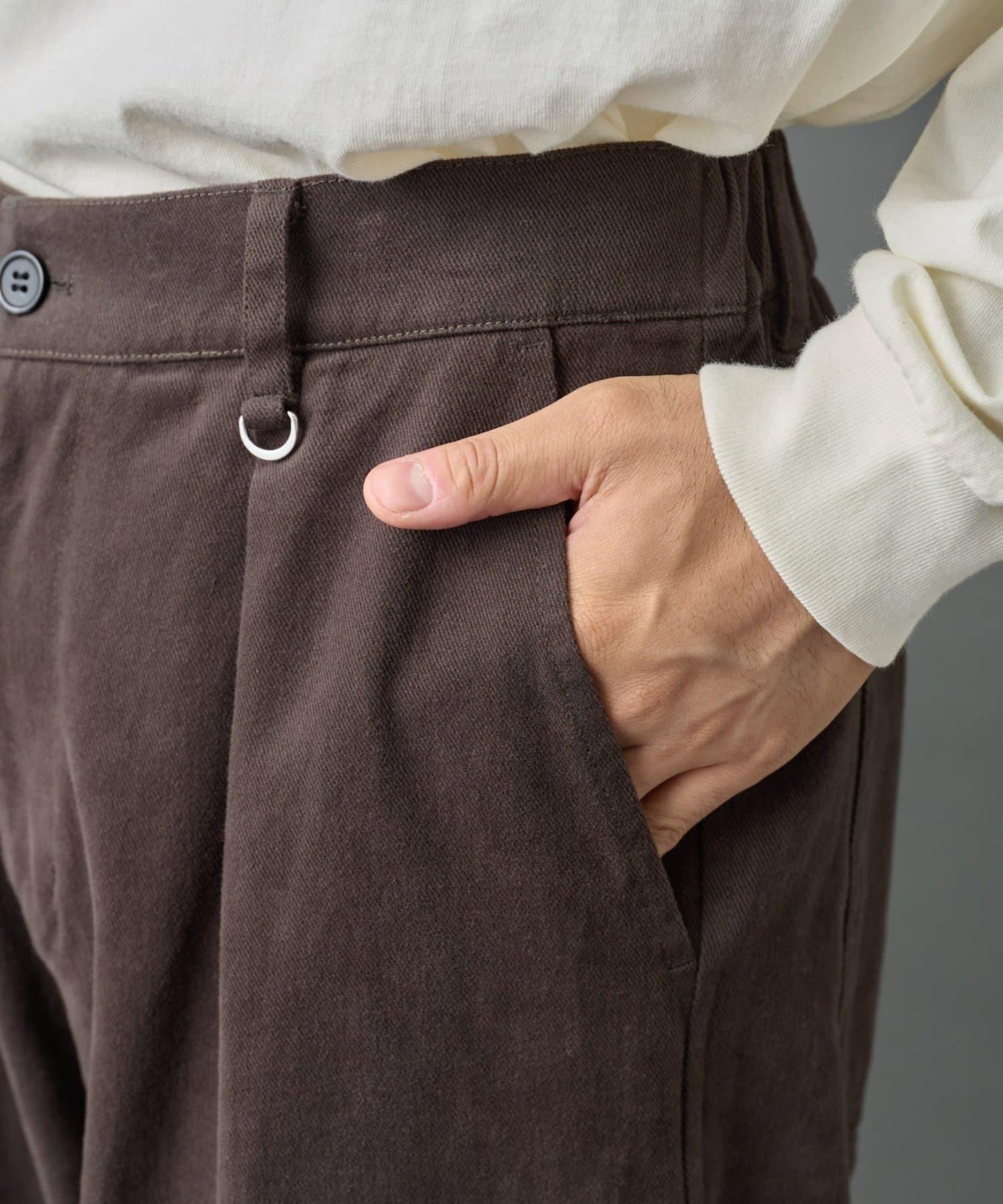 【AW/可成套搭配】生物酶處理磨毛斜紋長褲