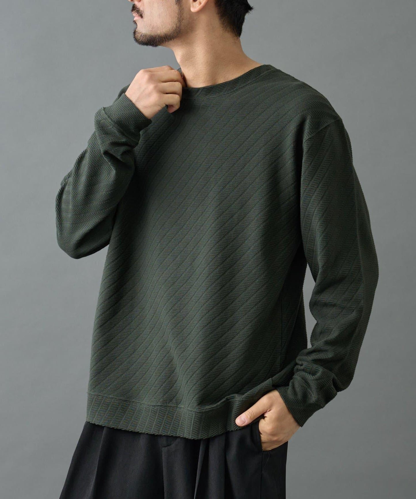 【AW】提花長袖T恤