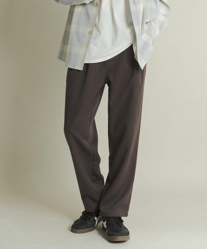 羊毛感雙褶錐形褲