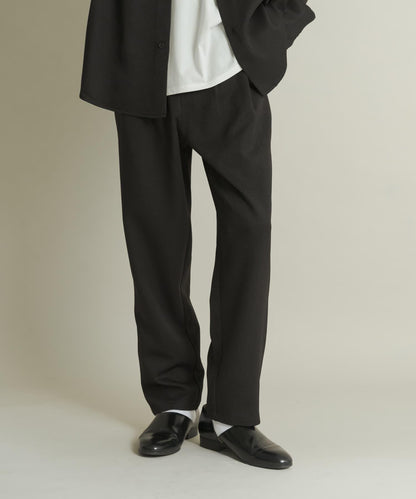 羊毛感雙褶錐形褲