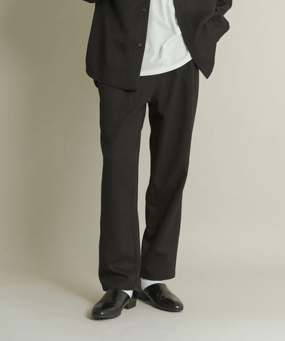 羊毛感雙褶錐形褲