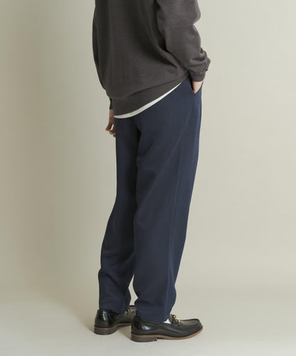 羊毛感雙褶錐形褲