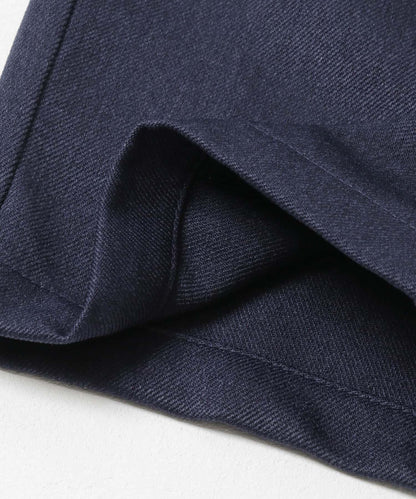 羊毛感雙褶錐形褲