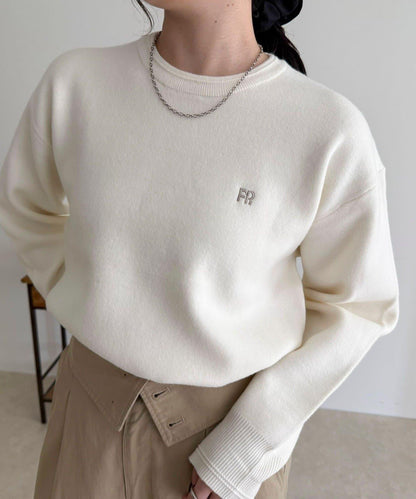 FR刺繡衛衣針織套頭衫