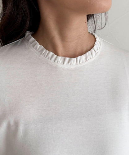 蕾絲袖口荷葉邊長袖T恤