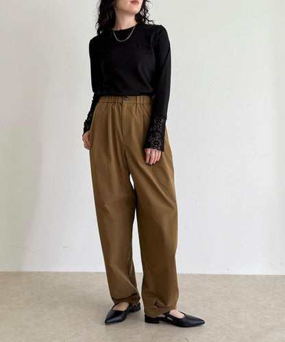 蕾絲袖口荷葉邊長袖T恤