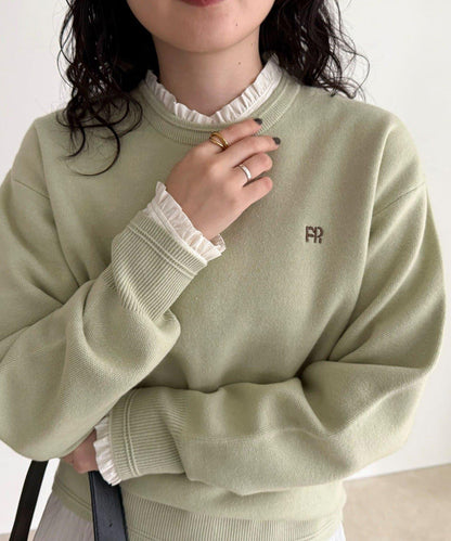 FR刺繡衛衣針織套頭衫
