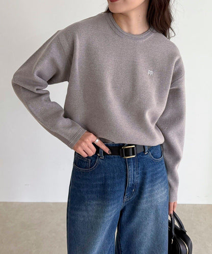 FR刺繡衛衣針織套頭衫