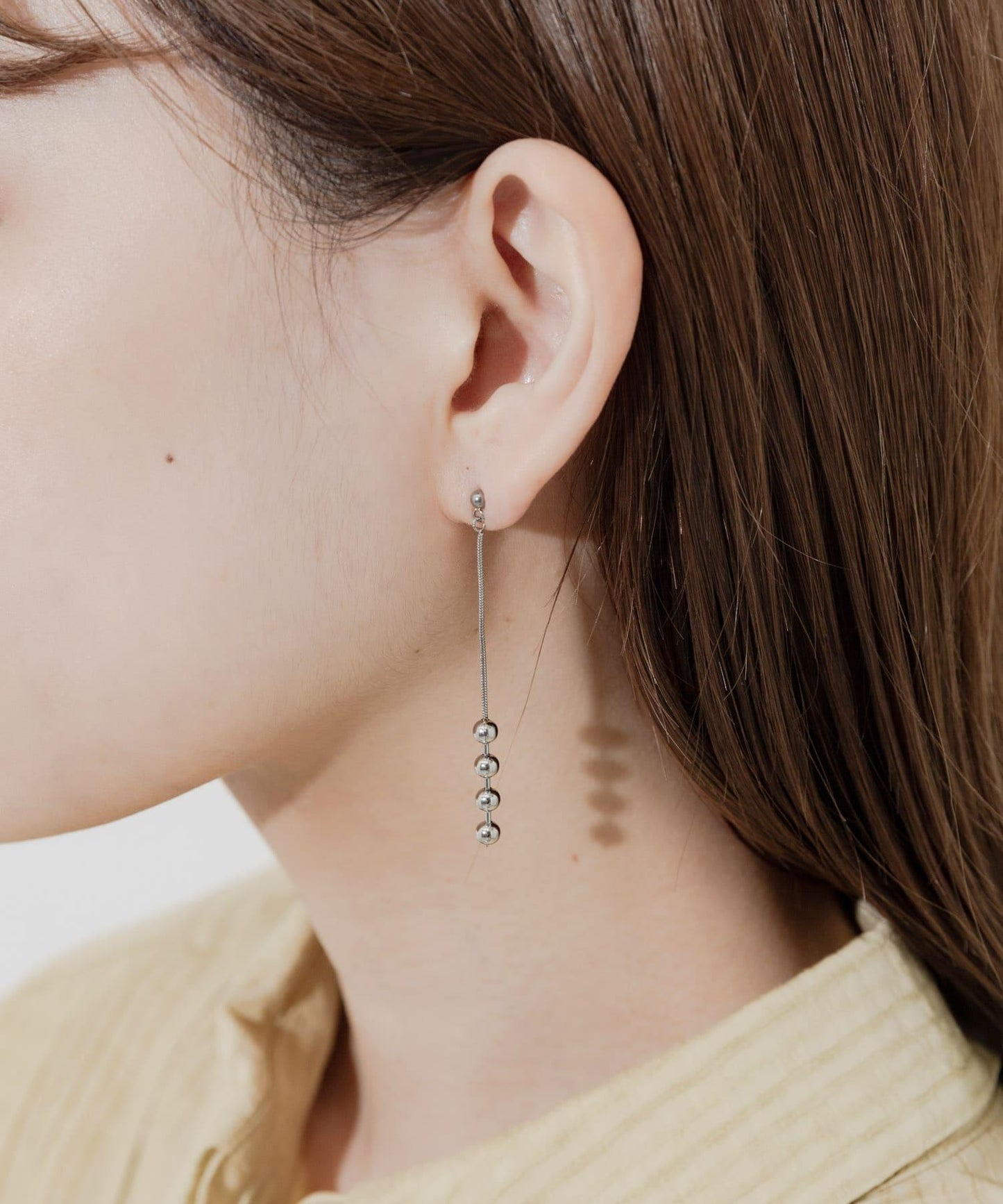 不鏽鋼金屬球鏈耳環