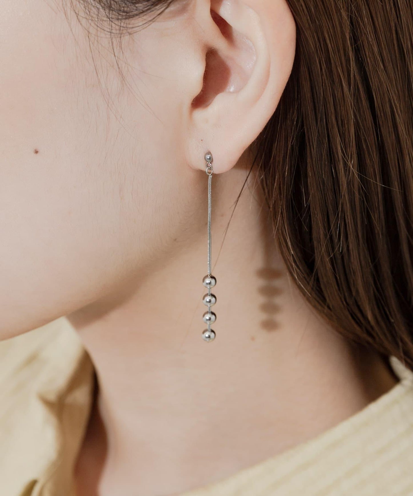 不鏽鋼金屬球鏈耳環
