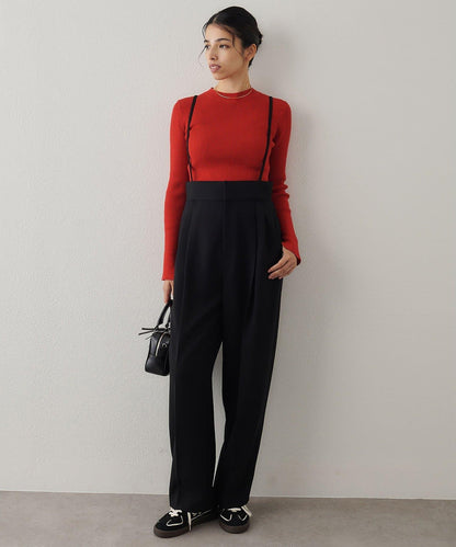 羅紋針織圓領套頭衫