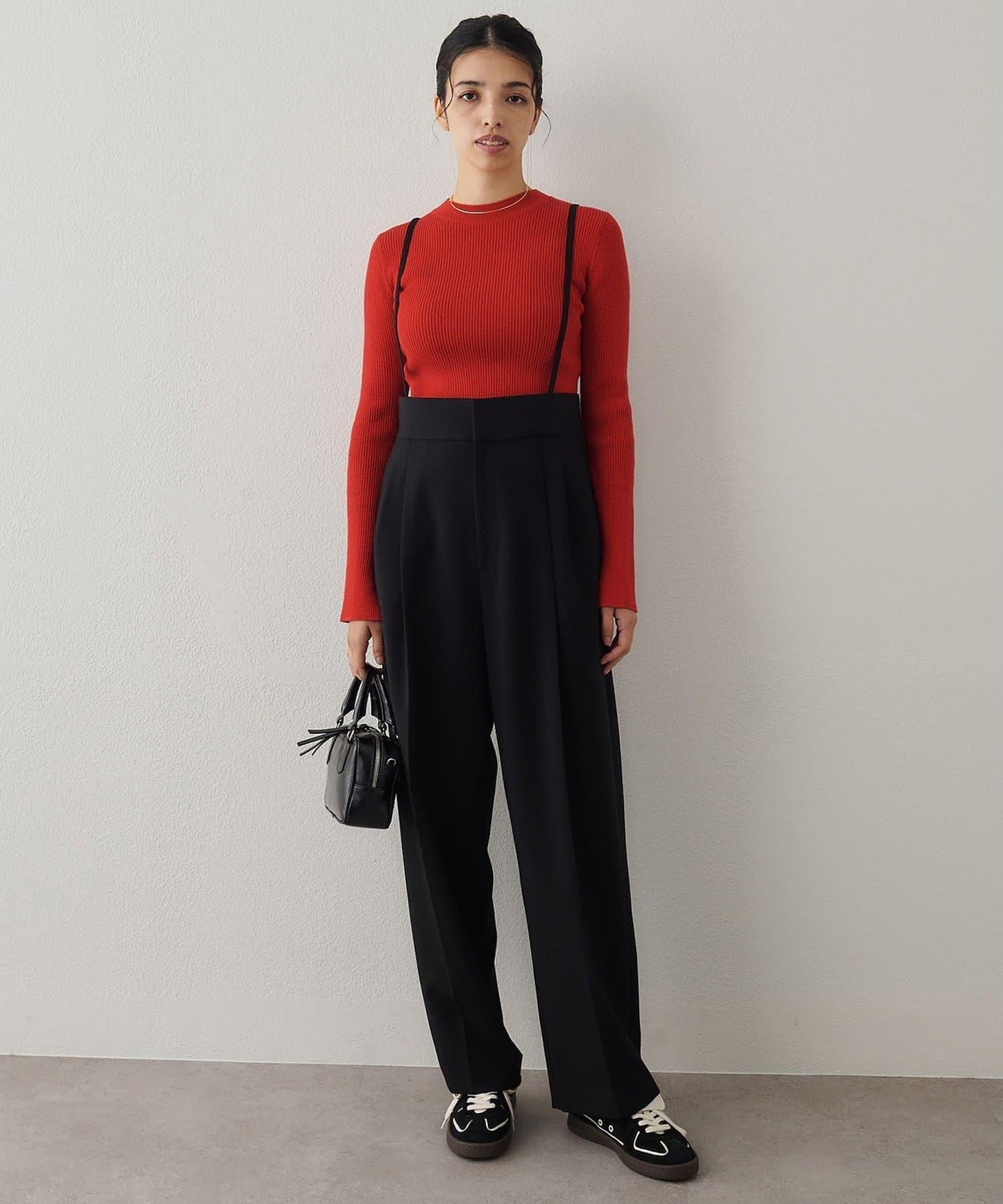 羅紋針織圓領套頭衫