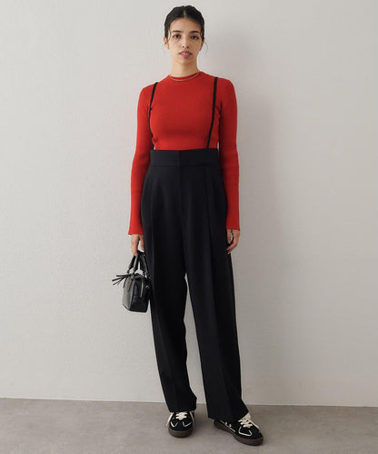 羅紋針織圓領套頭衫