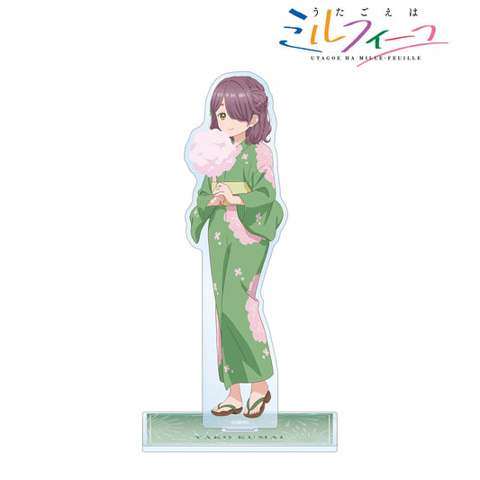 うたごえはミルフィーユ_描き下ろし クマちゃん 夏祭りver. BIGアクリルスタンド 翻譯結果： うたごえはミルフィーユ_新繪製 熊熊 夏日祭典ver. 大號亞克力立牌