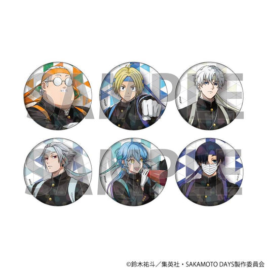 SAKAMOTO DAYS（57mm）鐳射徽章23/應援團版 全套（共6種）（全新繪製插畫）【BOX/6個裝】
