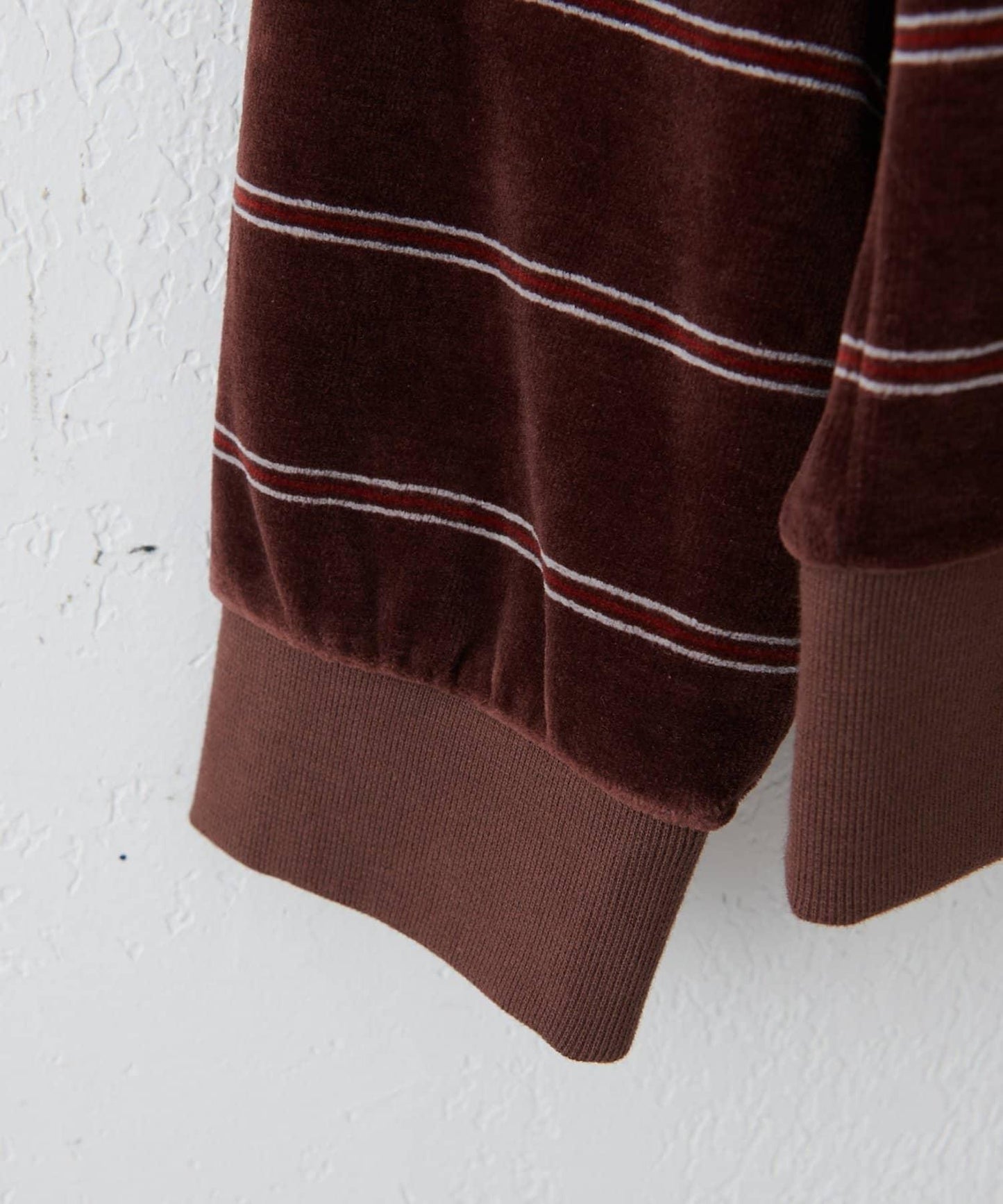 【Discoat】【男女同款】天鵝絨條紋POLO衫