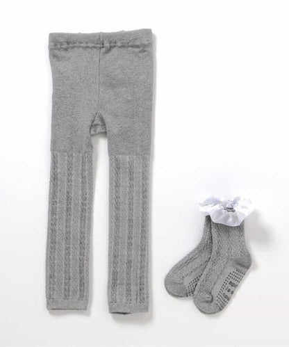 打底褲·荷葉邊短襪套裝