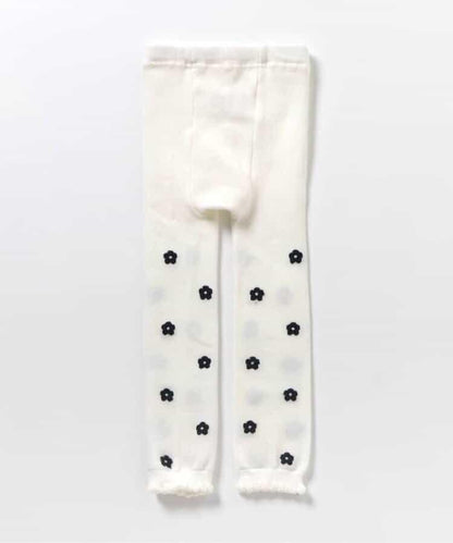 愛心花朵圖案打底褲