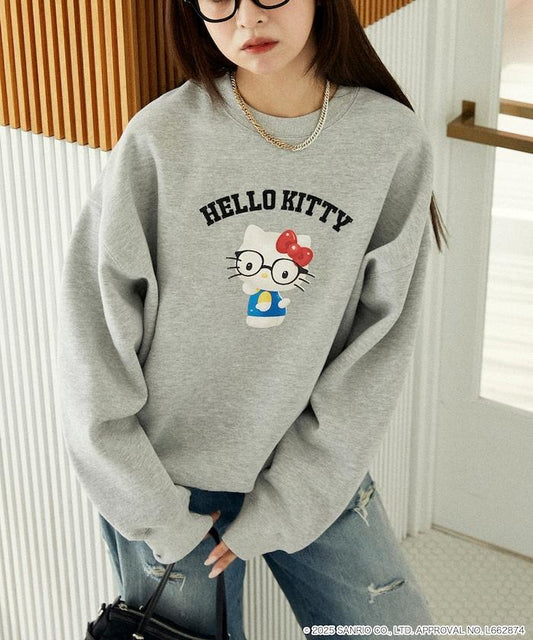 HELLO KITTY/《Hello Kitty》眼鏡 學院風衛衣