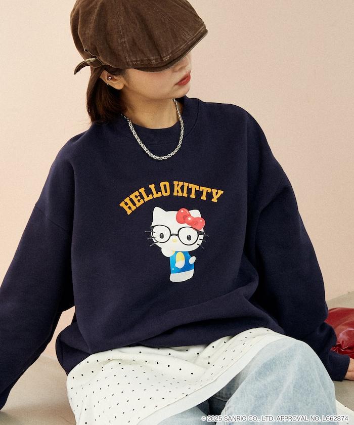 HELLO KITTY/《Hello Kitty》眼鏡 學院風衛衣